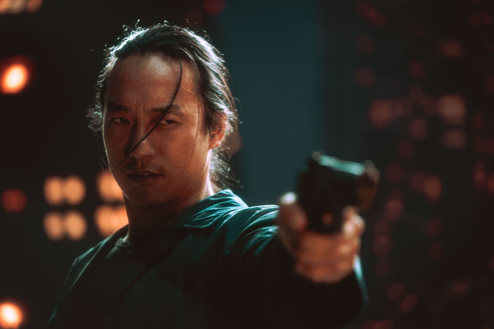 A rooftop fight, in camera, filmed at CinePacks Studios